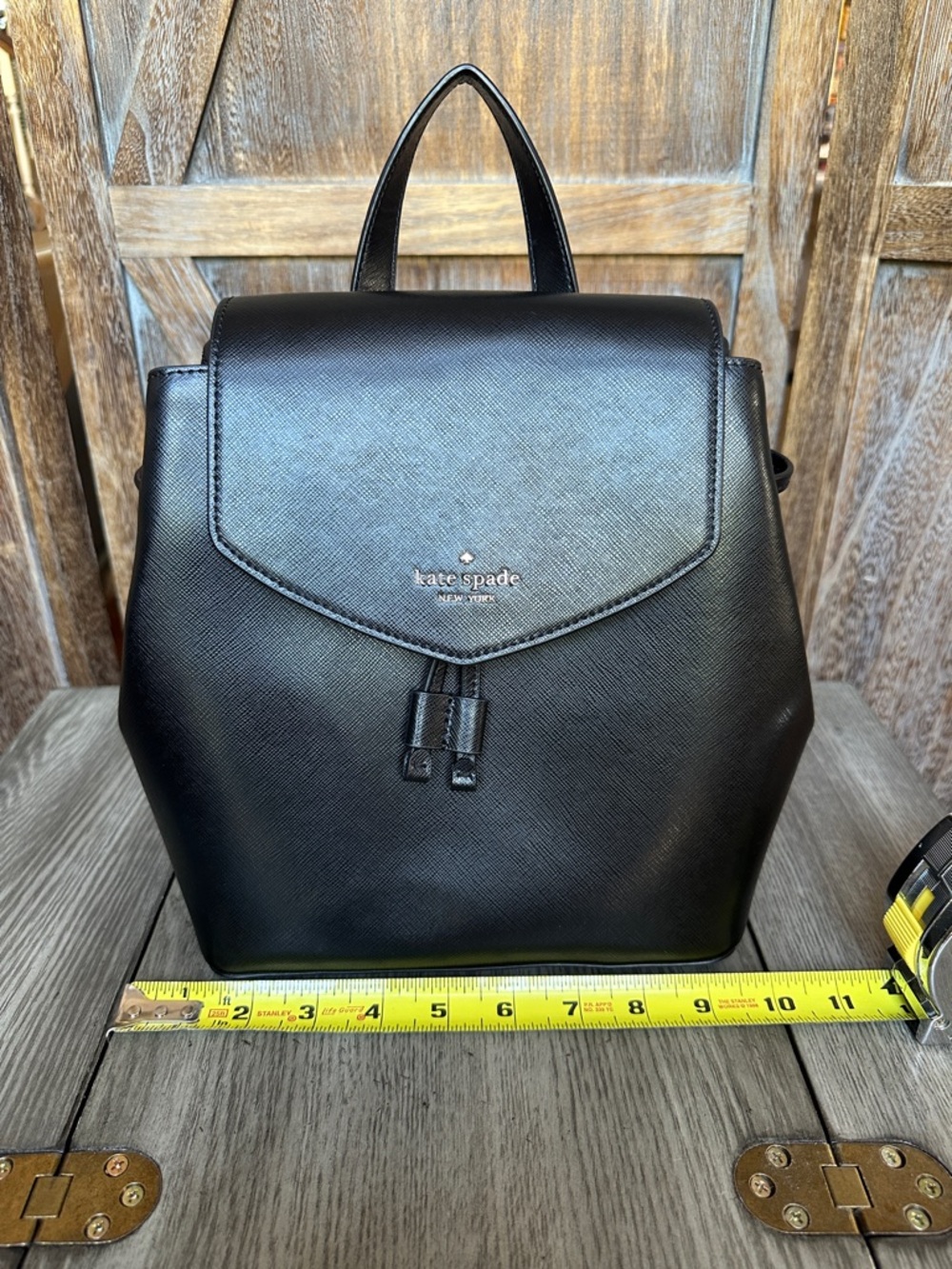 Kate Spade Black Saffiano Leather Backpack - Picture 12 of 15